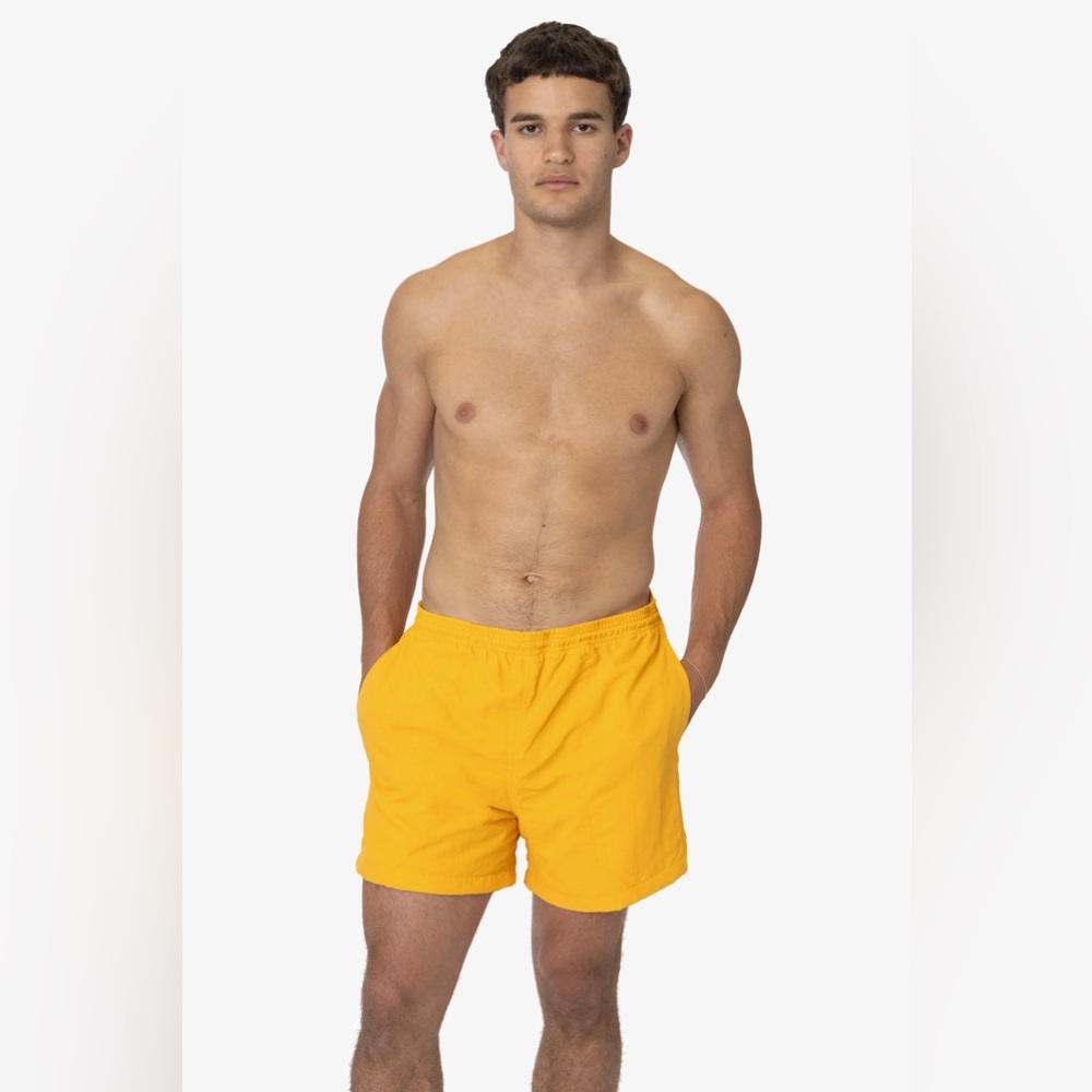 Los Angeles Apparel - Men’s Swim Trunk - Style RNF402 - Size Small, Gold color